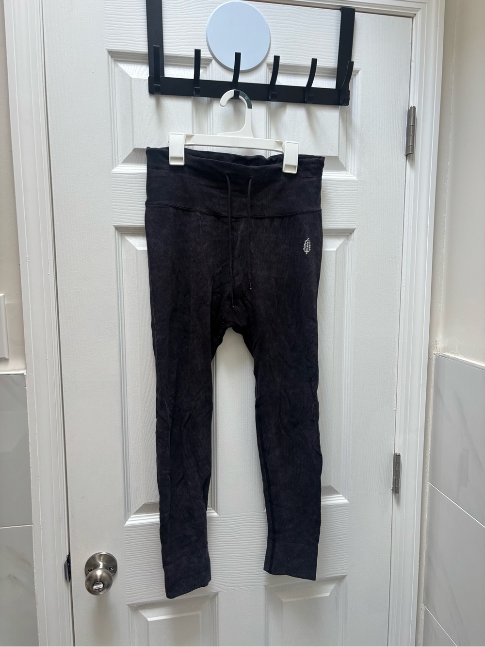 Free People Black Leggings with Drawstring